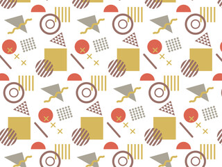 Memphis design, seamless pattern background
