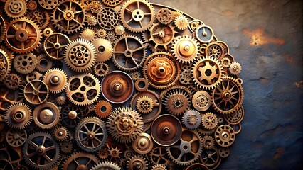 The Clockwork Cogitation: A Tapestry of Gears and Cogs Representing the Mechanical Mind  AI Generated