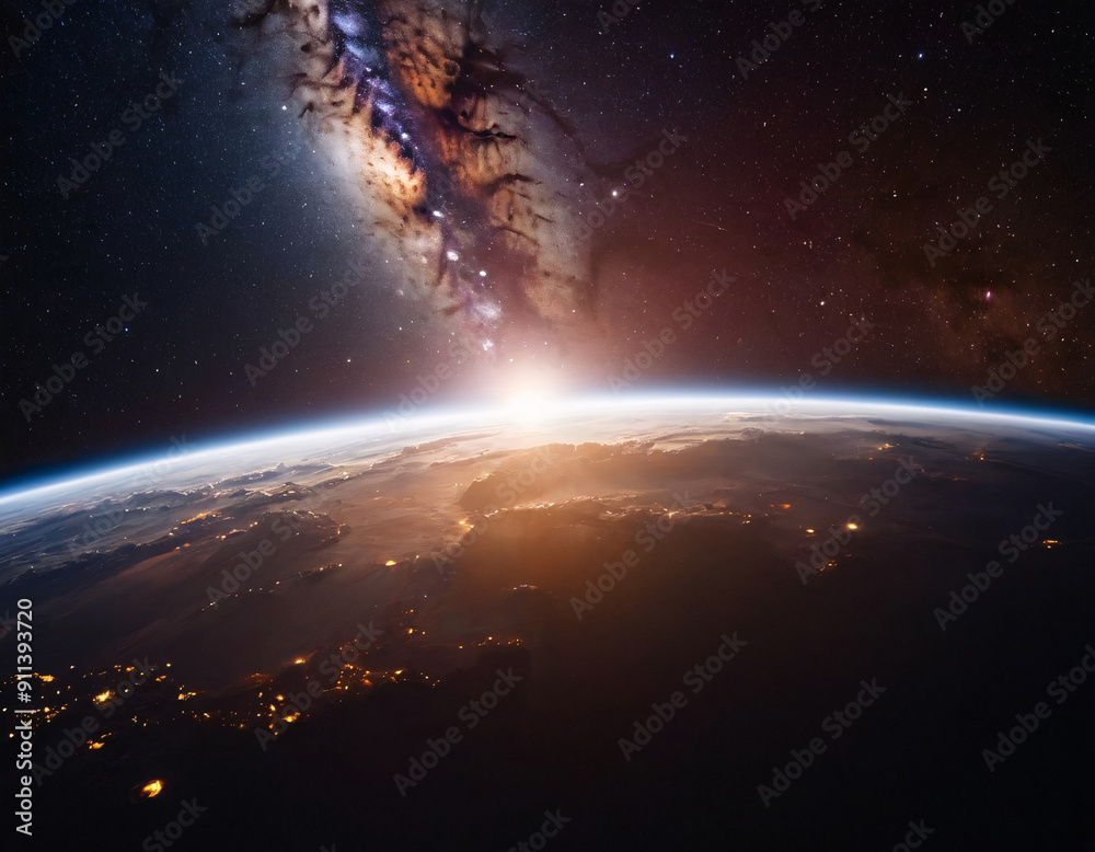 Wall mural deep space and the universe