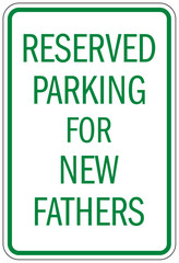 Expectant mother reserved parking sign