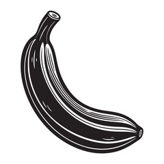 Banana silhouette flat illustration