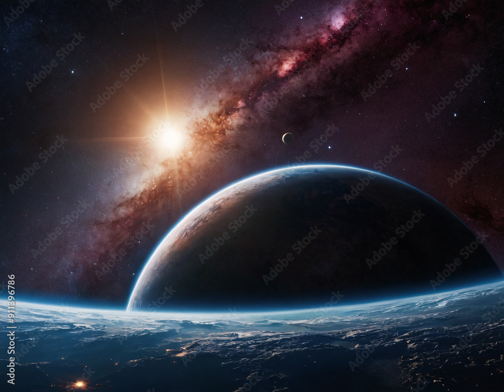 Wall mural deep space and the universe