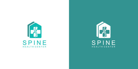 Fototapeta premium Creative Spine logo design template. Medical diagnostic, care sign design premium vector