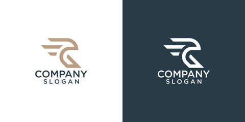 letter R abstract monogram logo vector design