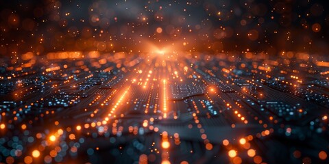 Fototapeta premium Future Computer Technologies Background Banner