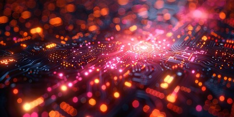 Obraz premium Future Computer Technologies Background Banner