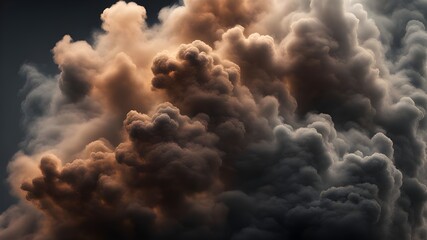 brown and gray smoke or cloudy