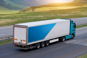 Truck Transporting Goods For Sustainable Logistics Supply Chain
