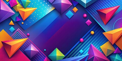 Dynamic and colorful abstract geometric shapes background, abstract, geometric, shapes, colorful, overlapping, vibrant