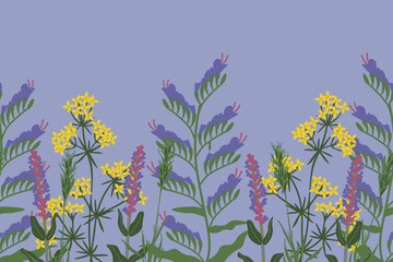 Floral vector decorative summer background