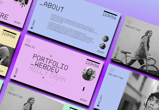 Pastel Colourful Portfolio Layout
