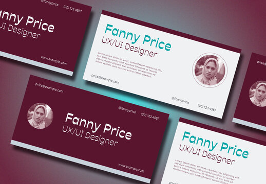 Wine & Teal Email Signature