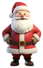 Obraz premium PNG Cartoon toy white background santa claus.