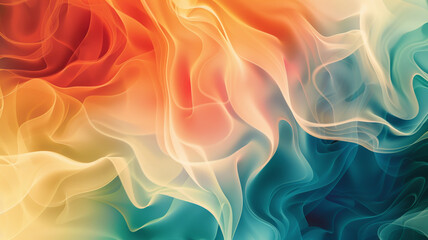Obraz premium Abstract wavy colored background close up for modern designs, digital art, creative branding, or as a vibrant background for presentations