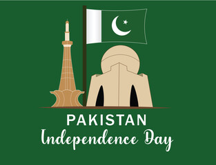 Pakistan , Happy Independence Day , 14 August , Pakistan Flag , Vector , Post