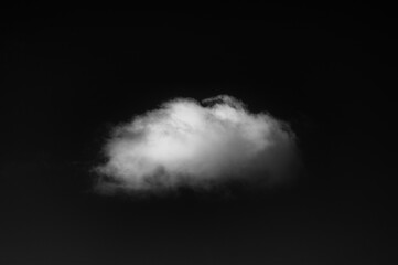 One white cloud in the dark sky.