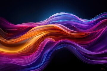 Abstract background with colorful flowing waves.