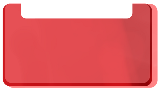 Red Frame Box -Rectangular illustration shape transparent background clip art