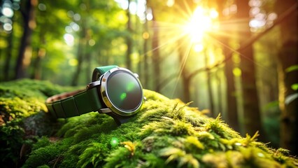 A Verdant Oasis: Samsung Galaxy Watch 7 in Lush Green  Generative AI
