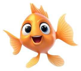 PNG Goldfish cartoon animal pomacentridae.
