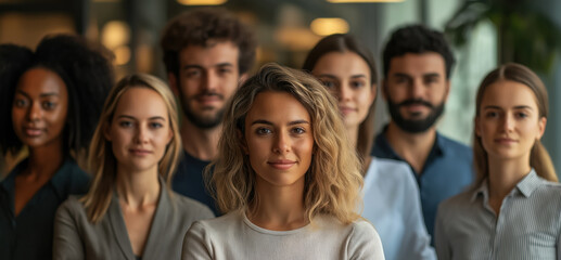 Obraz premium diverse team of professionals in business attire at workplace