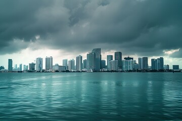 Fototapeta premium Urban Cityscape Background With Modern Skyline in Metropolitan Environment