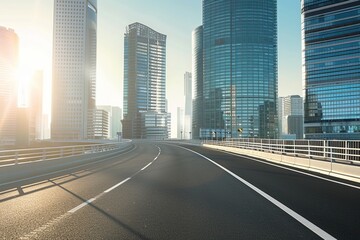 Fototapeta premium Urban Cityscape Background With Modern Skyline in Metropolitan Environment