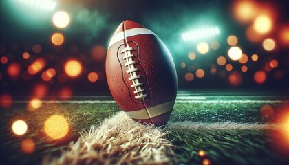 football on football field