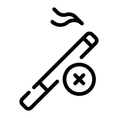 no smoking line icon