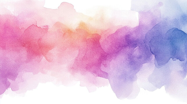 Abstract watercolor background with soft pastel tones Water color on white background
