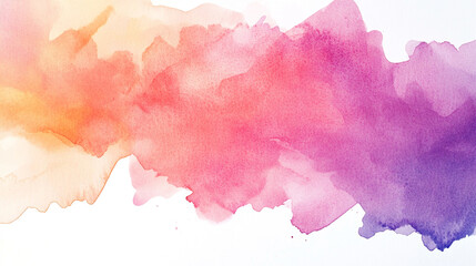 Abstract watercolor background with layered hues Water color on white background