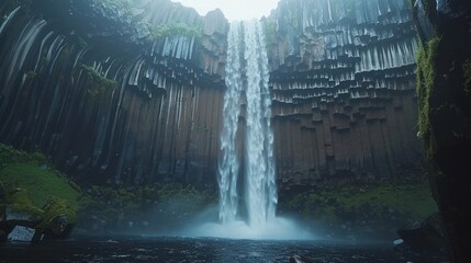 Majestic Waterfall in Iceland