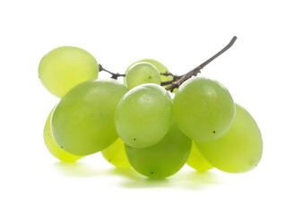 White grapes isolated on white background
