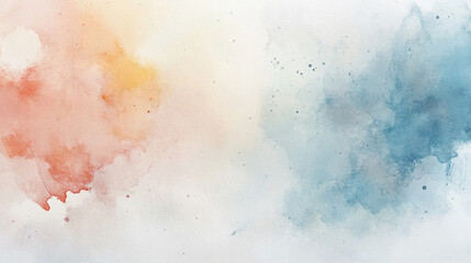 Fototapeta premium Soft watercolor texture with subtle color variations Water color on white background