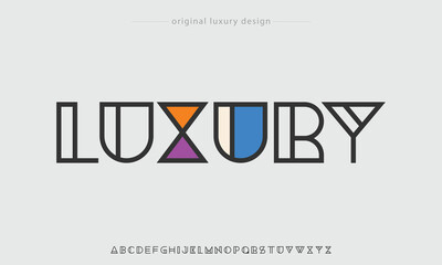 Luxury modern typography font for logo brands