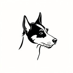 Naklejka premium simple dog logo