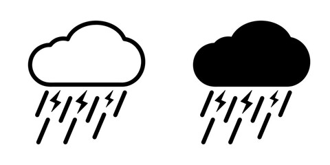 ofvs677 OutlineFilledVectorSign ofvs - weather vector icon . heavy rain . cloud with rain sign . isolated transparent . outline and filled version . AI 10 / EPS / PNG . g12023