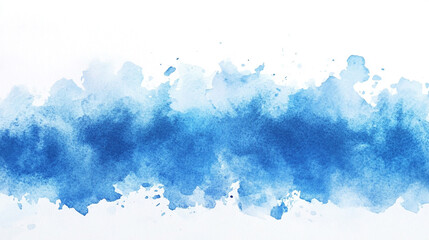 Obraz premium Watercolor texture with gradient shades of blue Water color on white background