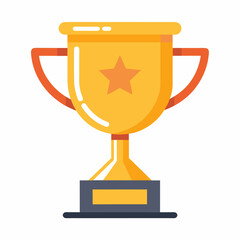 Trophy cup in flat style.