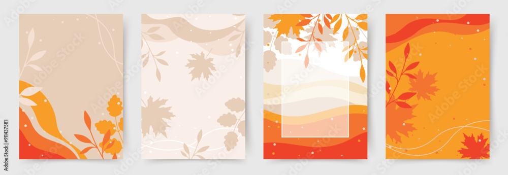 Canvas Prints autumn abstract colorful background. fall season and thanksgiving theme. editable vector templates w
