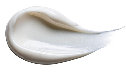 White swipe swatch, isolated on transparent background, png