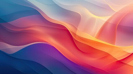 Fototapeta premium Minimalist abstract shapes with soft gradients