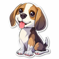 An adorable Beagle illustration perfect for decor, marketing, and various commercial uses.