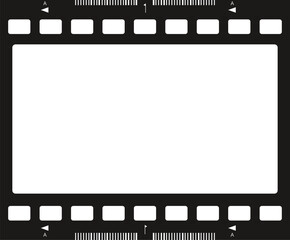 Fototapeta premium Grunge film strips. Old retro cinema movie strip. Video recording. Vector illustration.