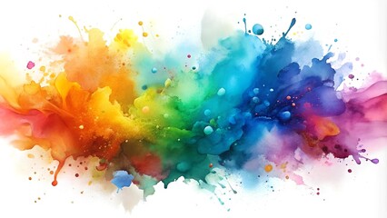 Fototapeta premium Abstract Watercolor Splash of Serenity generative AI