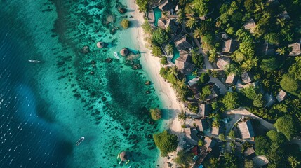 Ariel view of sea beach maldives
