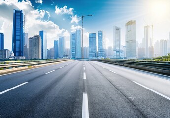 Fototapeta premium Urban Cityscape Background With Modern Skyline in Metropolitan Environment
