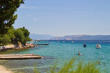 Obraz premium Beautiful seaside at Crikvenica, a popular holiday destination, in summer