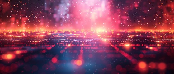 Fototapeta premium Vibrant Cityscape Illustration with Abstract Elements