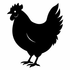 Hen Black silhouette